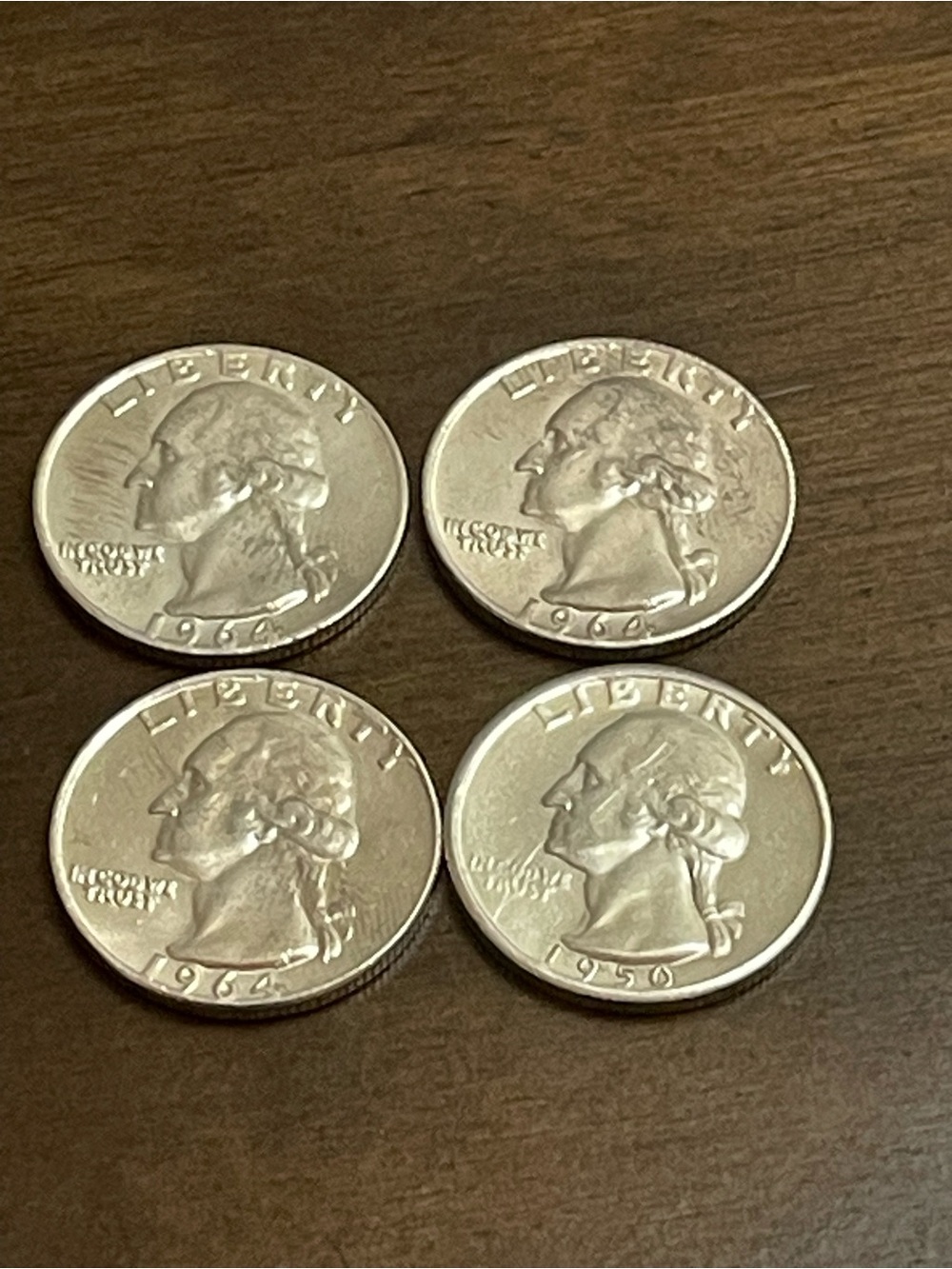 4 silver quarter coins 90% collectible